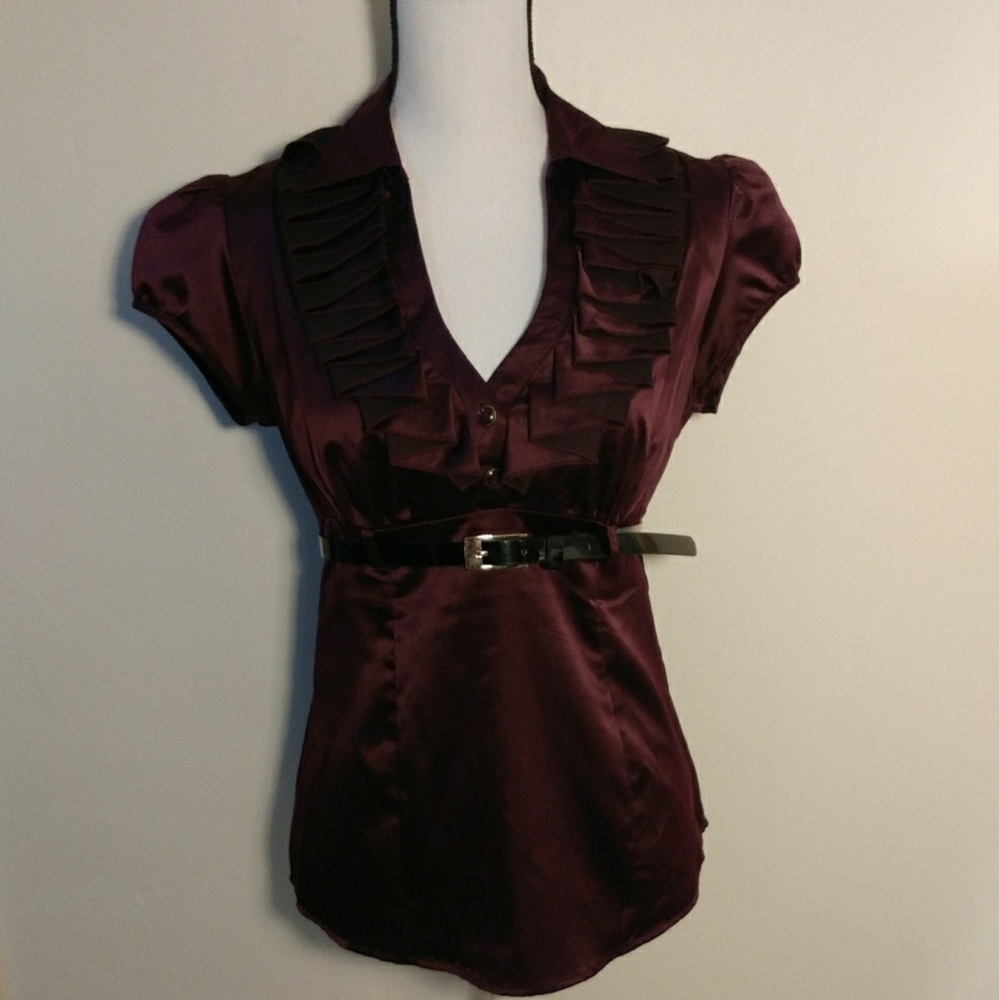 Dressy Silk Blouse & Belt - Picture 2 of 5